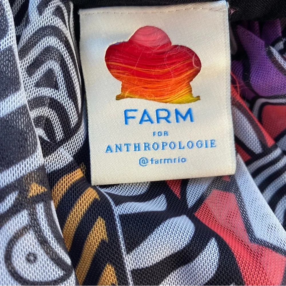 FARM Rio Black and Pink Pleated Maxi Skirt - Picture 4 of 16